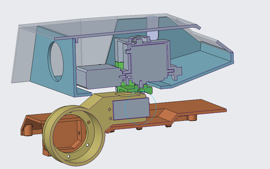 Head and neck sitting within upper panel inset