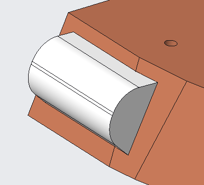 Side rear view of left torch